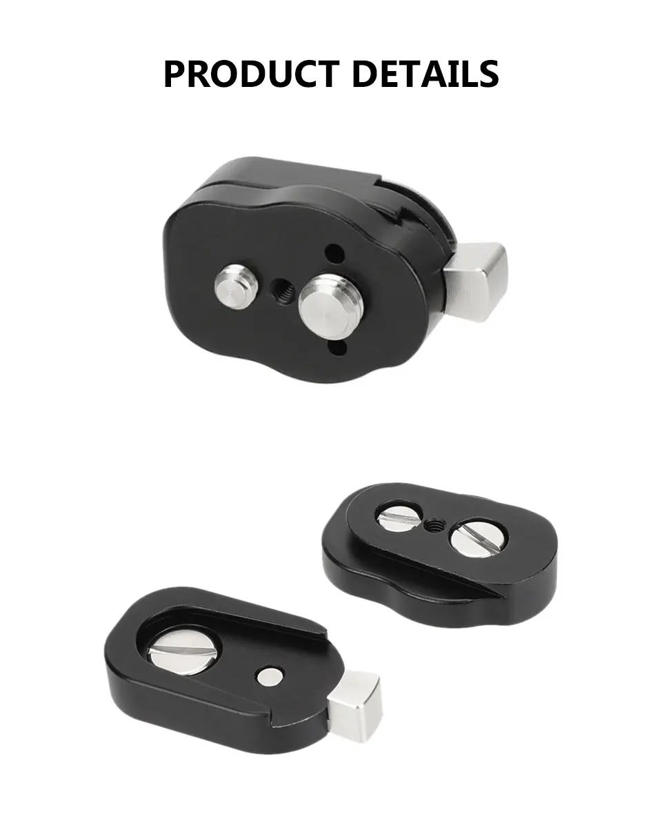 Mini Lock Quick Release System with 1/4" and 3/8" Thread Screw Mount Fr Tripod H