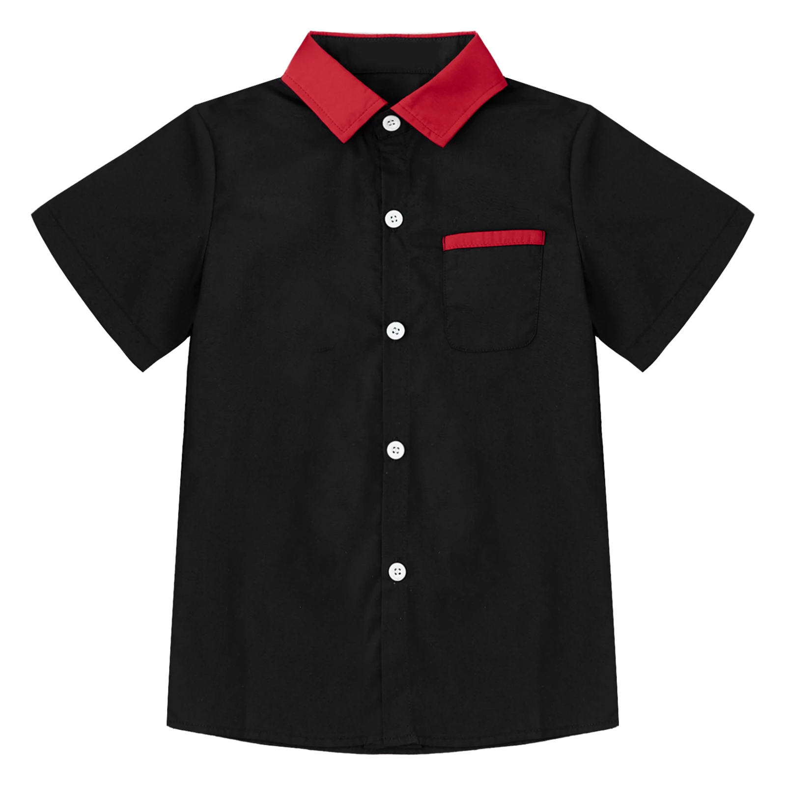 Summer Kids Shirs for Boys Casual Clothing Short Sleeve Turndown Collar Shirt Top 3-12 14 Toddler Boy's Shirts School Tops