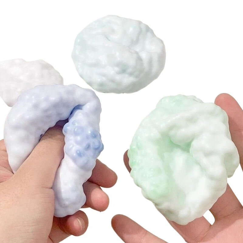 1PC Plasticity Ice Skin Super Light Squeez Stress Relieving Toys Soft Ultra-thin Feel Sticky Handmade Ball Squishy Table Toy 5