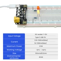 Keyestudio Power Module Type-C for Breadboard Diy Kit Electronics Accessories - Image 6
