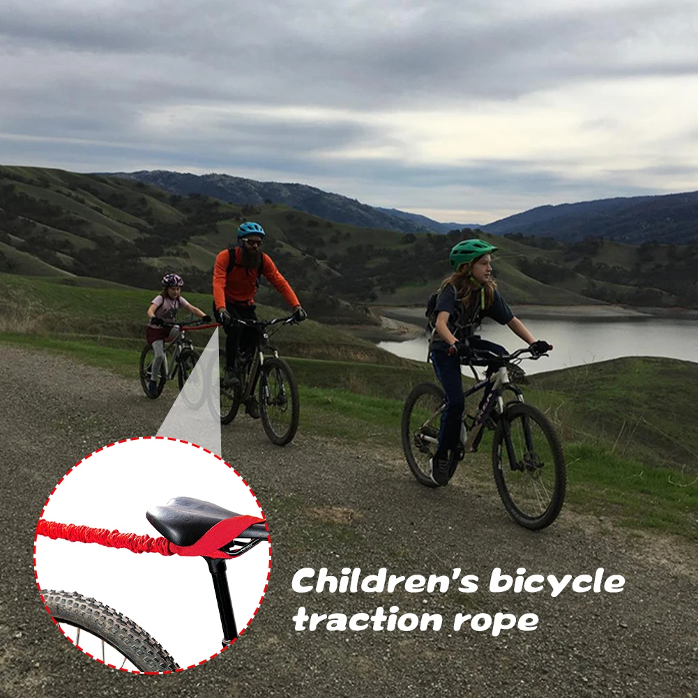 Bicycle Traction Rope Mountain MTB Bike Parent-Child Nylon Stretch Pull  Strap