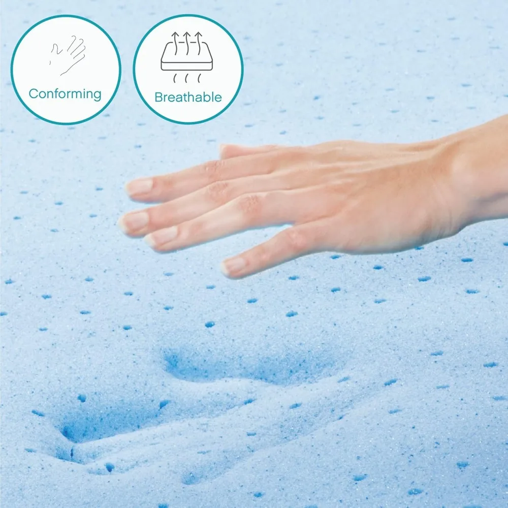 Classic Brands 4.5-Inch Cool Gel Memory Foam Replacement Mattress for Sleeper Sofa Bed Queen, Plush 5
