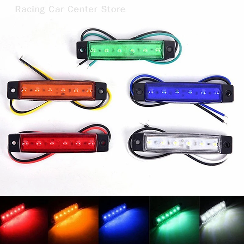 

1Pcs Truck Trailer Side Marker Indicators clearance Light Car Brake Rear Highlight Tail Light 6LED 12V/24V Warning Signal Lamp