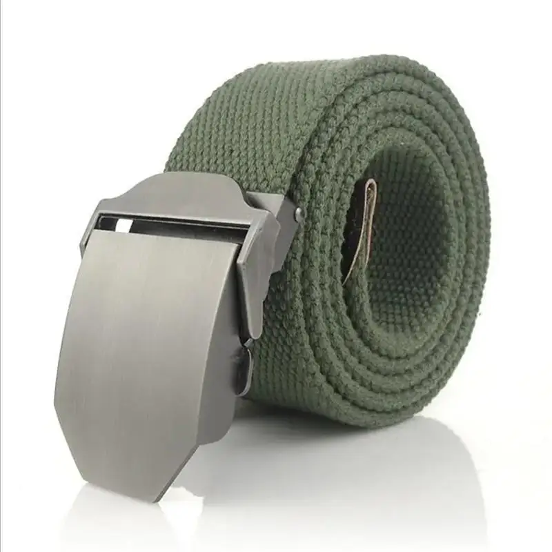 Männer & frauen Leinwand Gürtel Solide Legierung Schnalle Luxus Jeans Gürtel Für Männer Vintage Taktische Gürtel Militär Nylon Strap männlichen