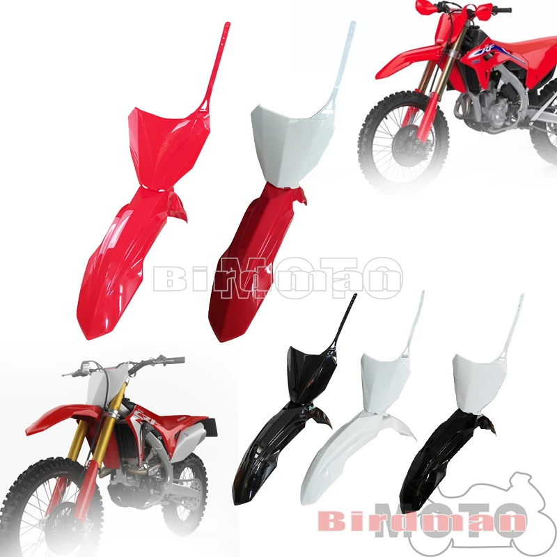 

Motorcycle Front Name Number Plate Mudguard Fender Mud Guard For Honda CRF250R CRF450R CRF 250 450 R RX 2017 2018 2019 2020