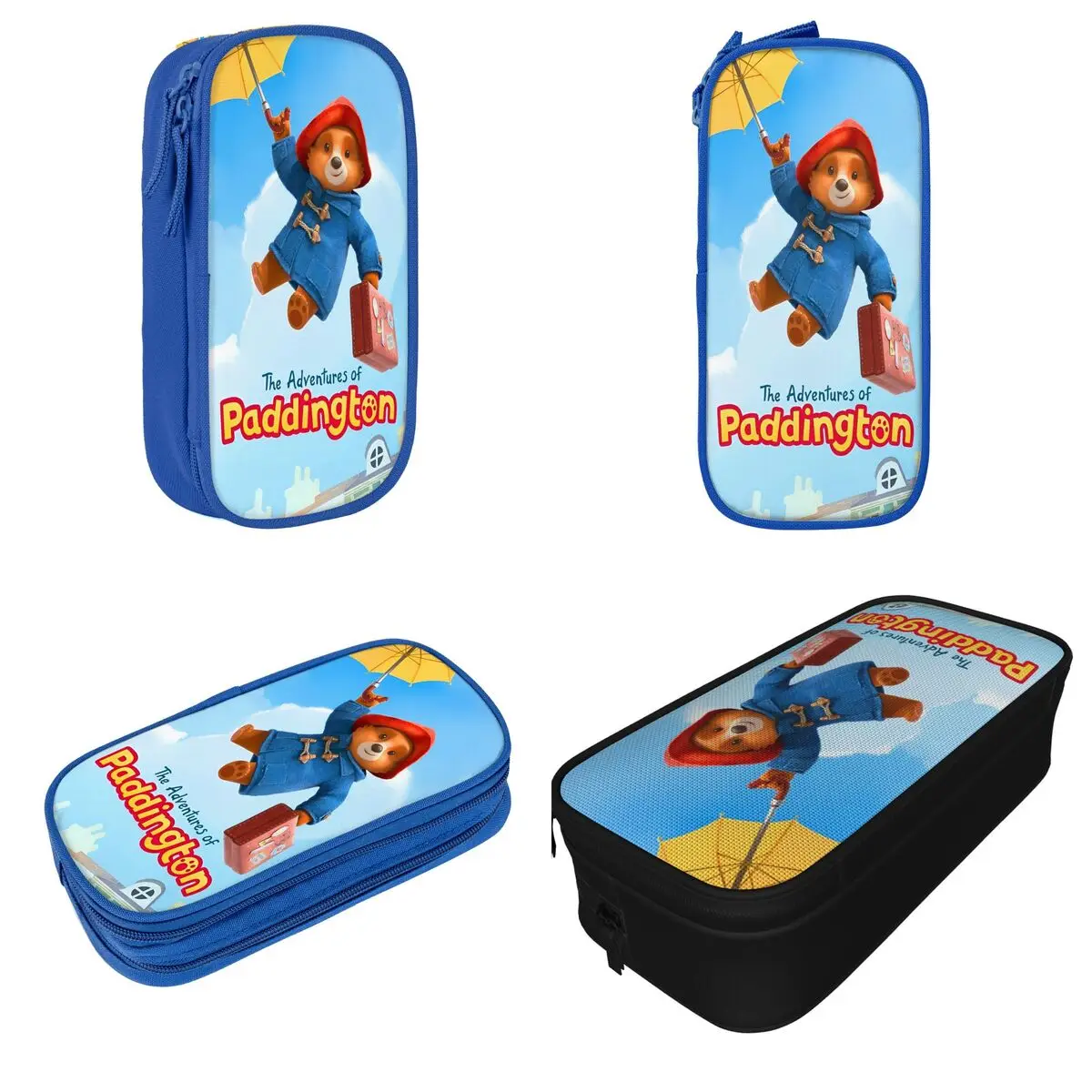 Paddington Brown Bear Pencil Case Creative Cartoon Movie Pen Holder Bag for Student Large Storage Office Gifts Pencilcases