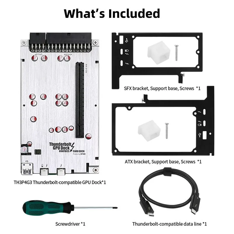 Base de carga TH3P4G3 para ordenador portátil, dispositivo de carga PD de 85W, compatible con Thunderbolt, GPU, Notebook a tarjeta gráfica externa, 40Gbps, Macbook y Windows