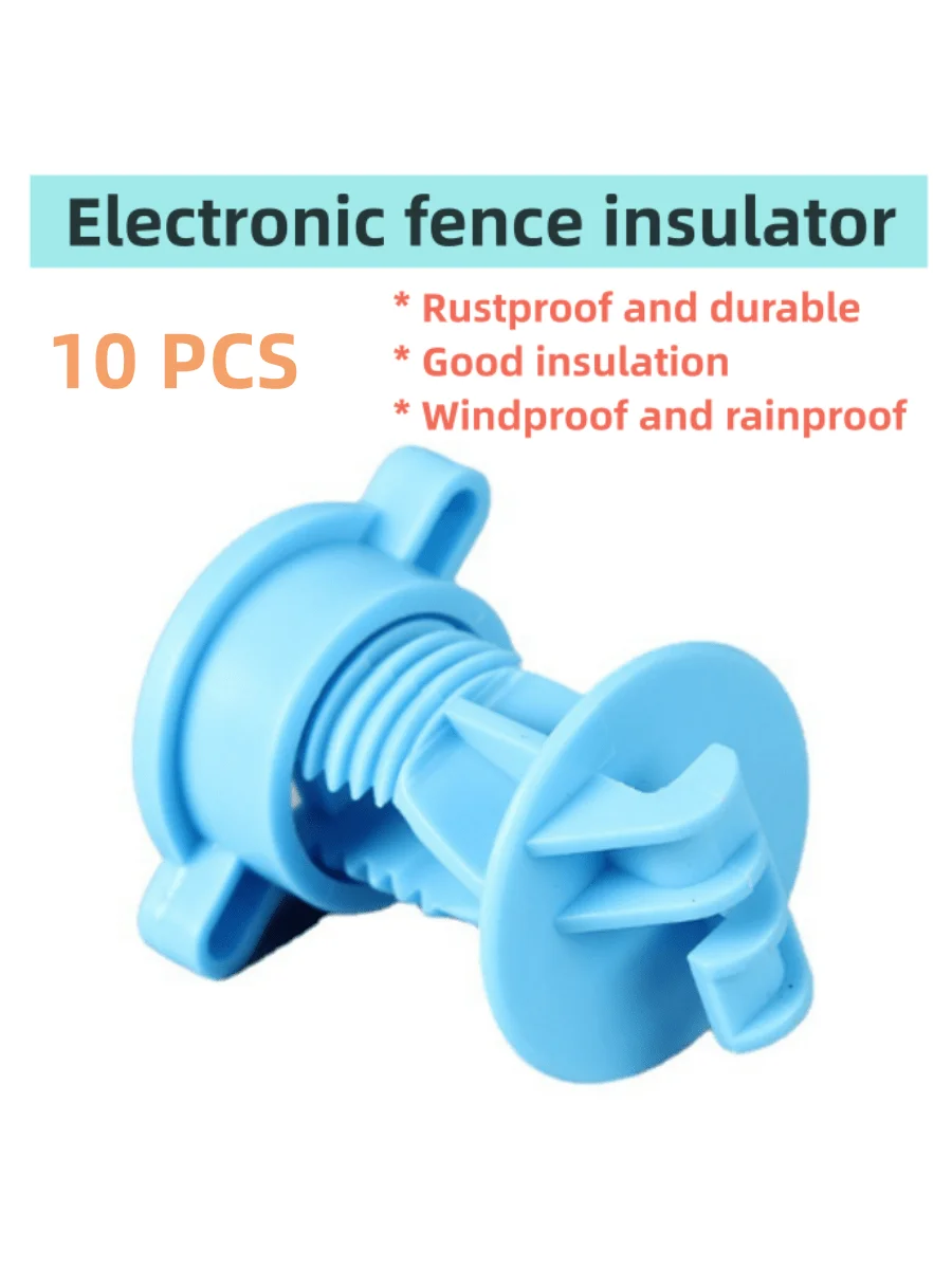 10Pcs Electric Fence Wire Insulators Pulse Electronic Fencing Accessories Middle Pole Insulator