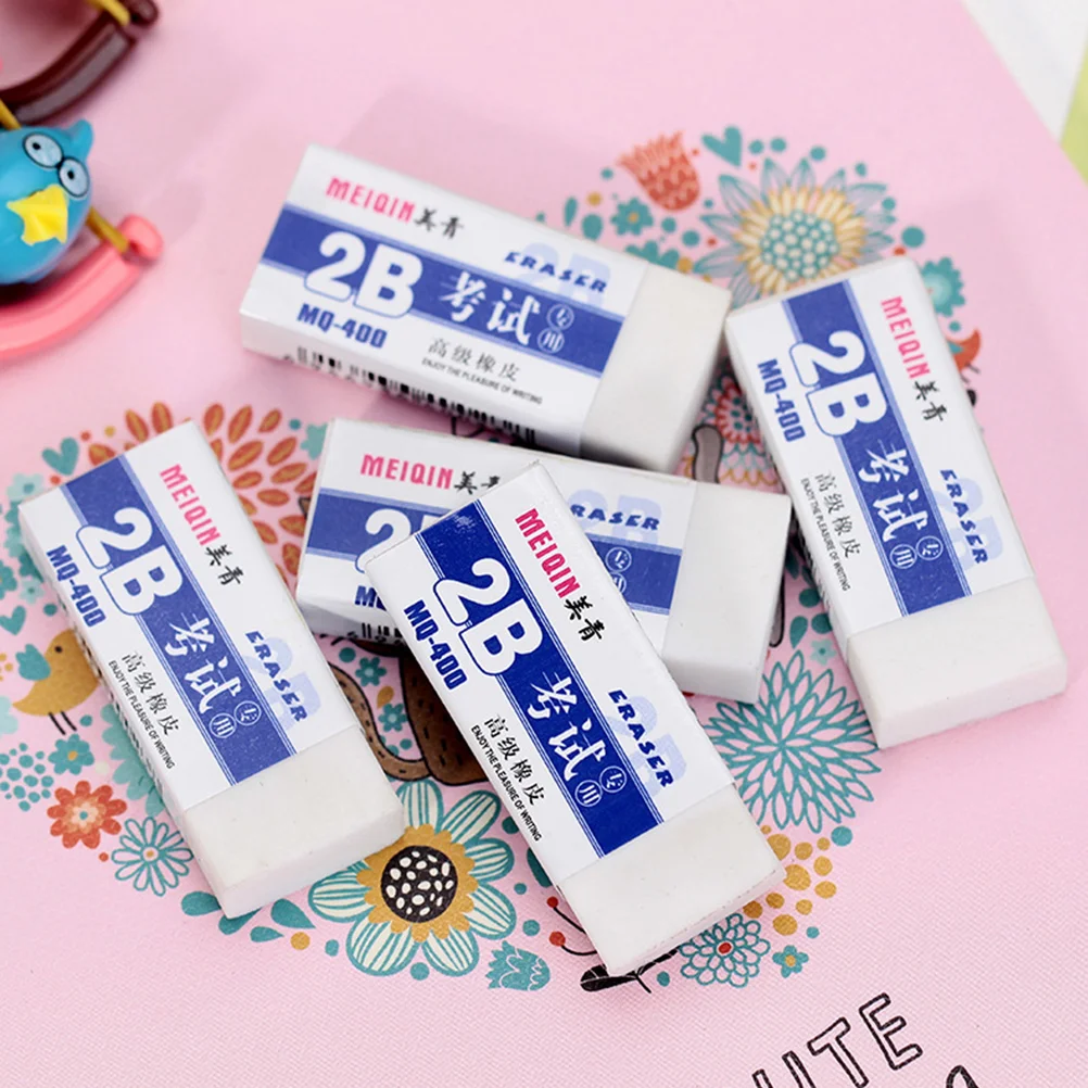 

White 2B Exam Rubber Eraser Art Eraser Art Drawing Correction Tool Office School Supply Writing Eraser Stationery