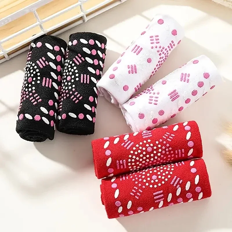 1pc-Self heating health massage socks, Tomalin medium tube thickened warm foot socks, hot moxibustion cold resistant socks
