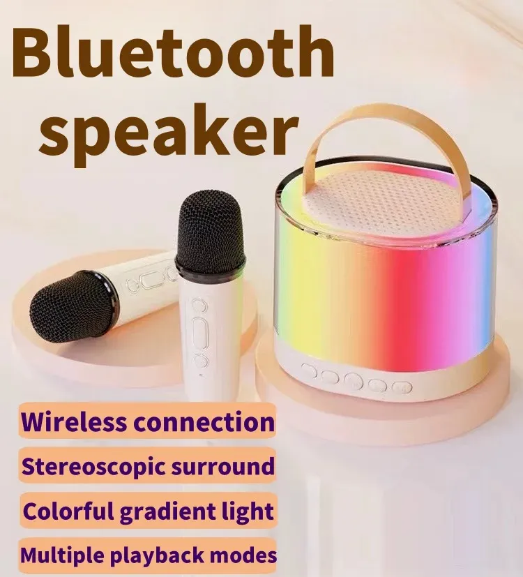 K52 Mini K Song Audio All in One High Sound Quality Dual Mic Joint Singing Ultra Long Battery Life Portable Bluetooth Speaker