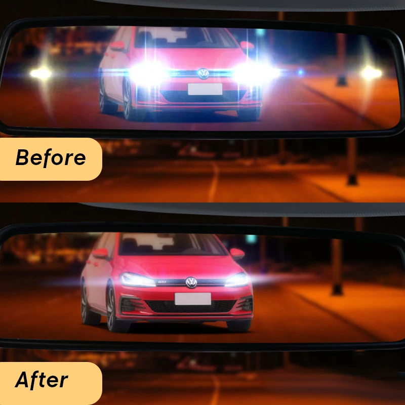 ملصق مرآة الرؤية الخلفية الداخلية للسيارة ، مانع للوهج ، غشاء مضاد للضباب ، حماية وهج ليلي للخلف ، إكسسوارات سيارات مقاومة للماء ، 1: