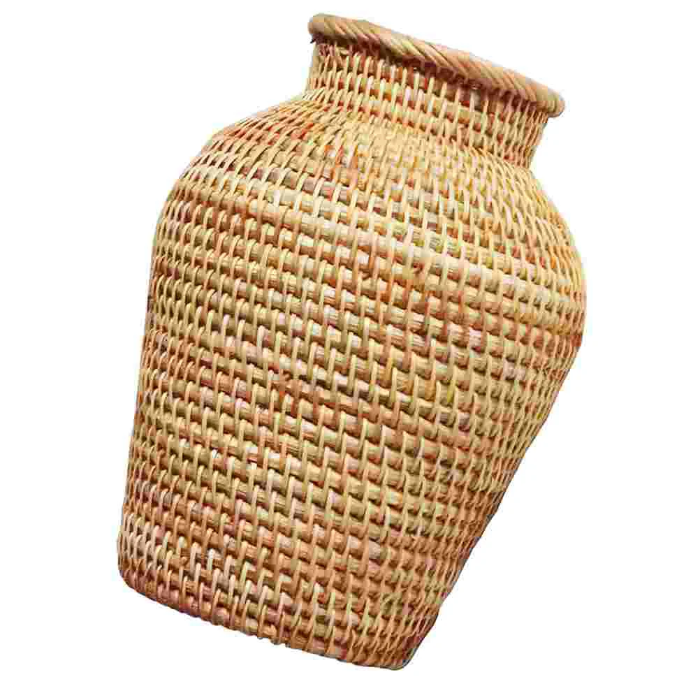 

Dried Flower Vases Dried Branches Pot Floral Arrangement Vase Wicker Decorative Vase Vintage Hand- Woven Vase Indoor Plant Pot
