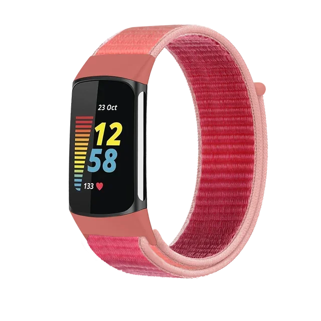 Breathable Soft Nylon Loop Strap - Comfortable Sports Wristband for Fitness Trackers