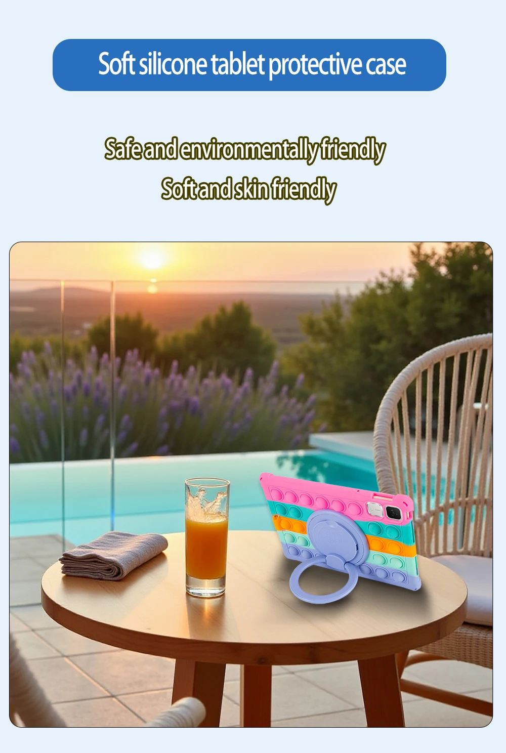 Versatile Rotating Handle Grip Stand Silicone Case