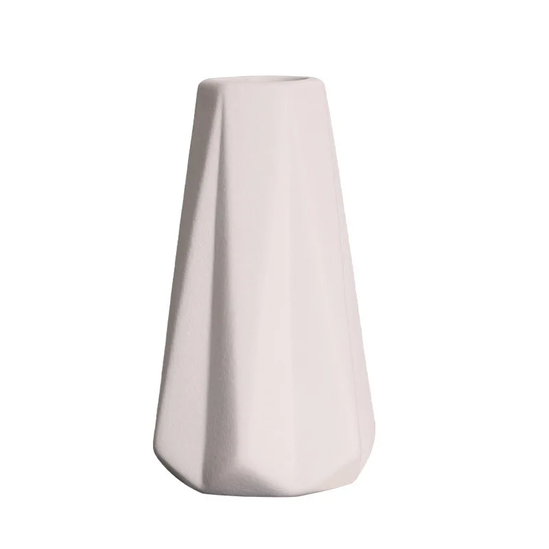 White Ceramic Vase Modern Pottery Flower Bottle Vases Hydroponic Home Decor Table top Small 5