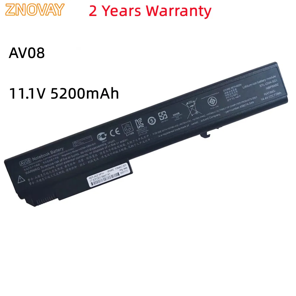 

ZNOVAY Battery AV08 HSTNN-OB60 LB60 XB60 W46C I43C For HP EliteBook 8530P 8530W 8730W 8740W 8540W 8540P 8730P ProBook 6545B