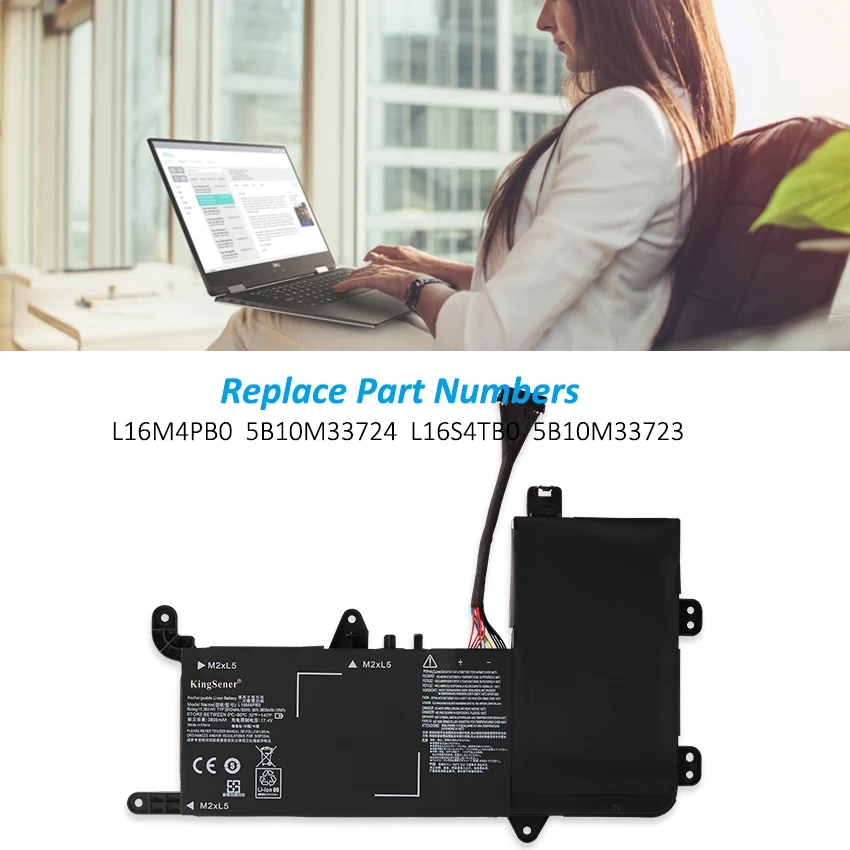 Kingsener-bateria do Portátil para Lenovo Legion L16m4pb0 Y72015ikb Série 80y40003cd 5b10m33724 L16s4tb0 5b10m33723 15.36v 60wh - Imagem 4