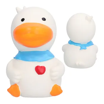 Latex Duck Dog Toys Durable Cute Interactive Funny Squeak Duck Toys for Dog Puppy Chewing PlayingWhite 6