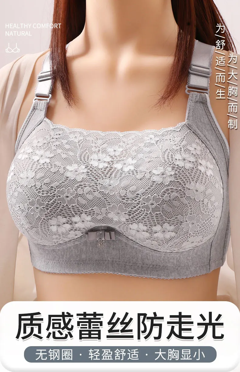 Description Picture 3 of itemFull Cup Lace Ladies Bra Middle-aged Women's Underwear Anti-light Bralette Female Gather Tube Tops Lace Bra Sexy Lingerie