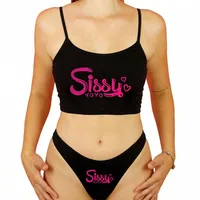 Ensemble de sous-vêtements sexy blancs pour femmes : Crop top, débardeur et string – Collection été 1