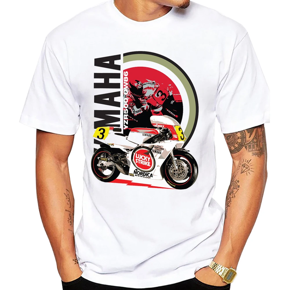 Norick Abe Yzr Ow86 The Red Target Classic T-Shirt Uomo Manica Corta Boy Adventure Sport Casual White Tops Moto Rider Tees