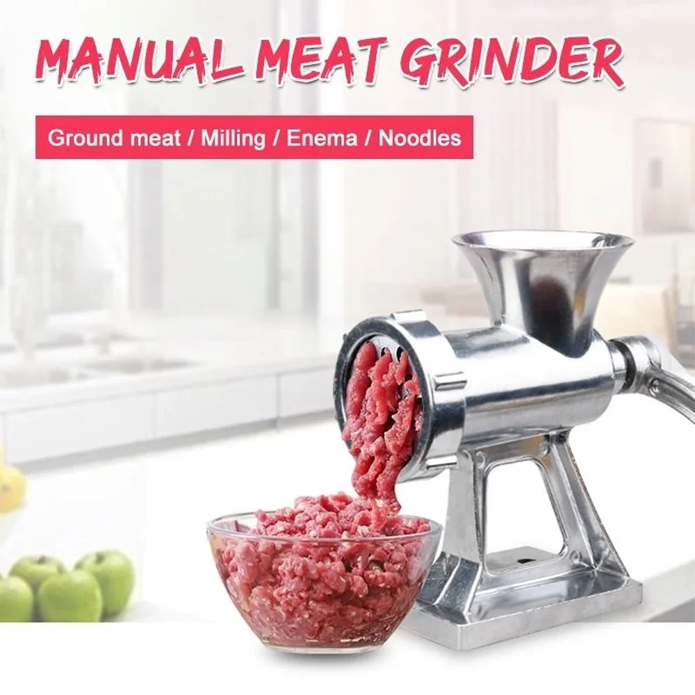 Aluminium Alloy Hand Operate Manual Meat Grinder Sausage Beef Mincer Crank & Tabletop Clamp Kitchen Home Tool meat grinder food grinder attachments