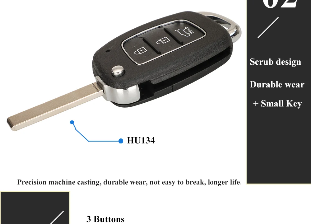 Keyforkess Shell chiave a distanza per auto a vibrazione orizzontale per Hyundai Solaris Creta Ix25 Kona Tucson Sonata I40 Elantra Ix35 I20 Ix45 2019 - S91a37f3a015a4bdd932762e0a86eed70k