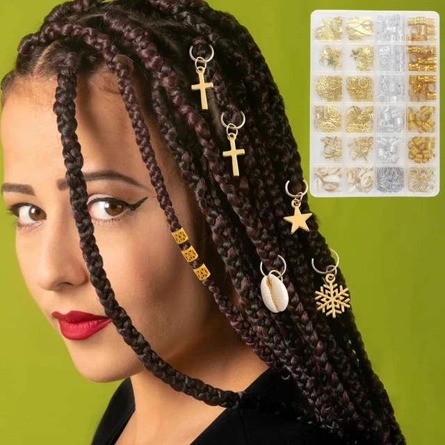 blik Grænseværdi Halloween 220Pcs/Box Hair Beads Various Styles Exquisite Craftsmanship Dreadlocks  Accessories Hair Braid Dreadlock Beads Hair Accessories