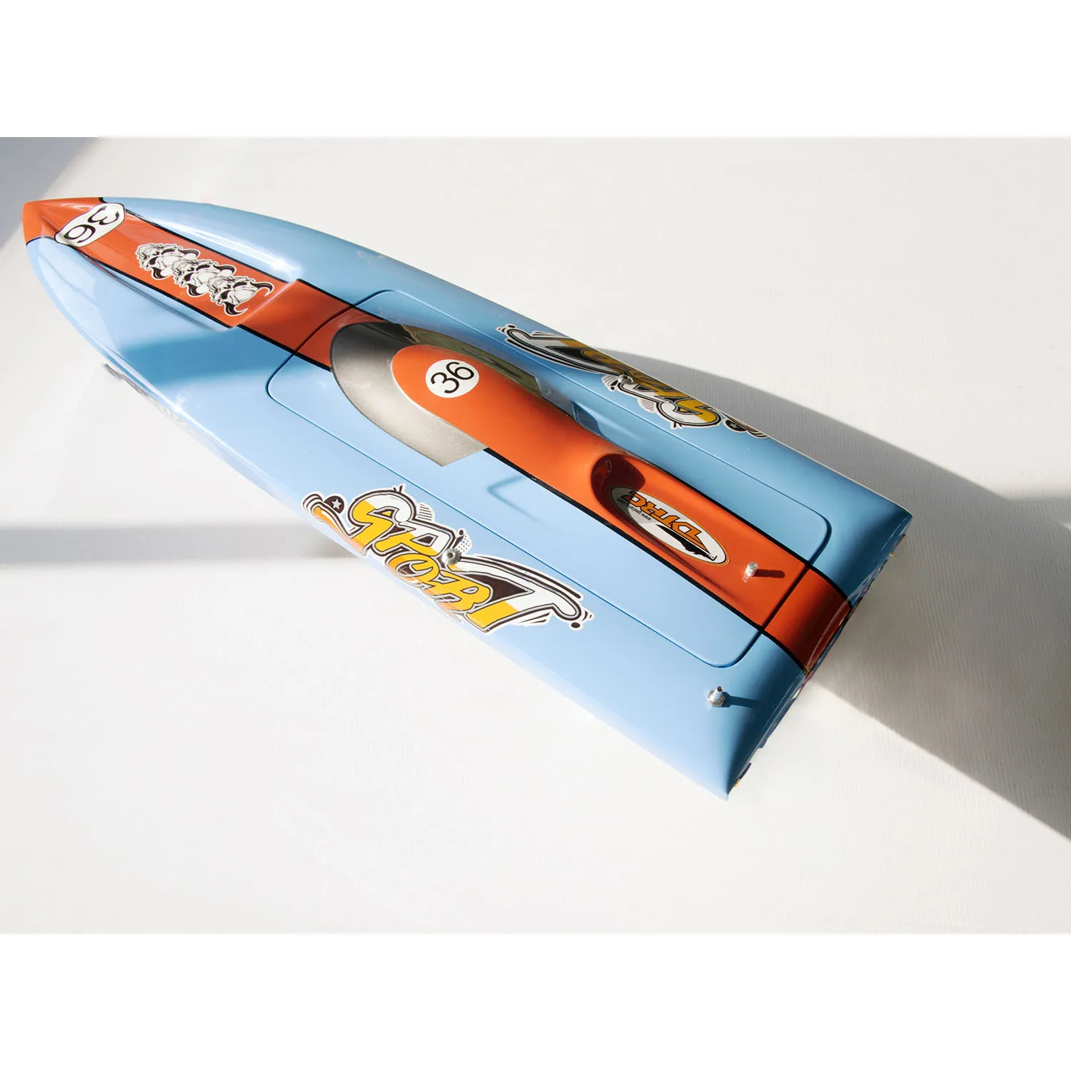 RC Boat Hull Fiberglass Spare Parts for Toys Remote Control High-speed Racing Boat E36 Models TH23205-SMT7 5
