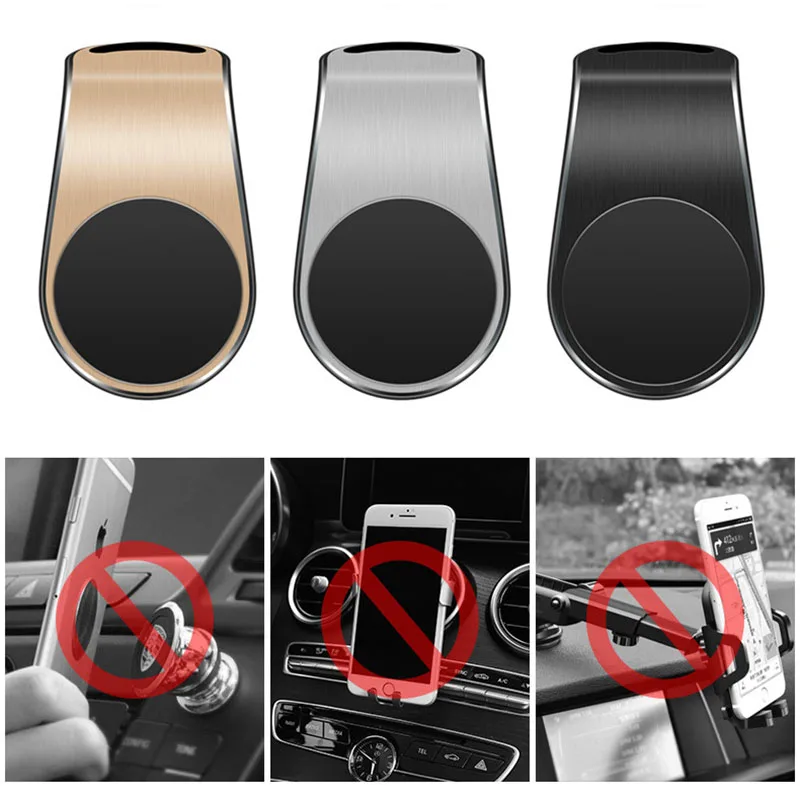 360° Rotatable Magnetic Car Phone Holder with Air Vent Clip Mount