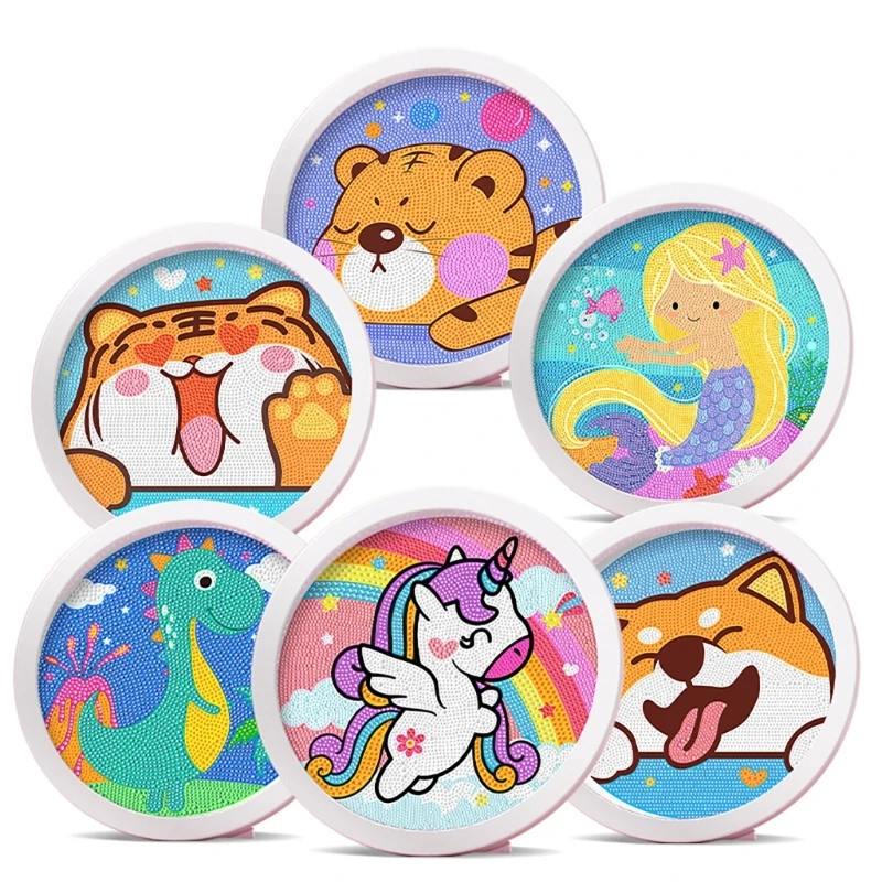 

Arts and Crafts with Frame Stand for Home Decor Cartoon Animal Diamond Art for Children Crafts and DIY Projects