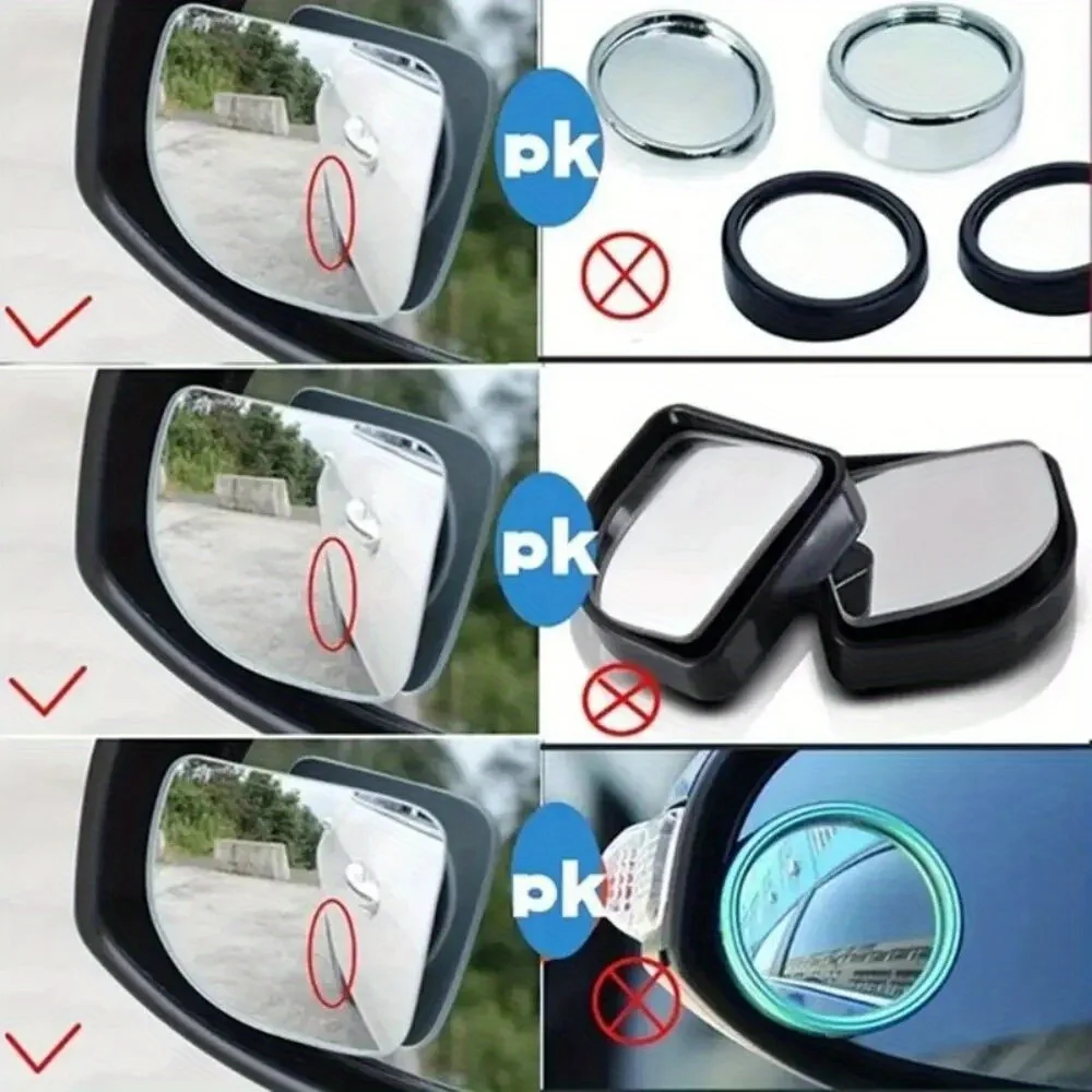 Wide angle blind spot rearview mirror HD glass