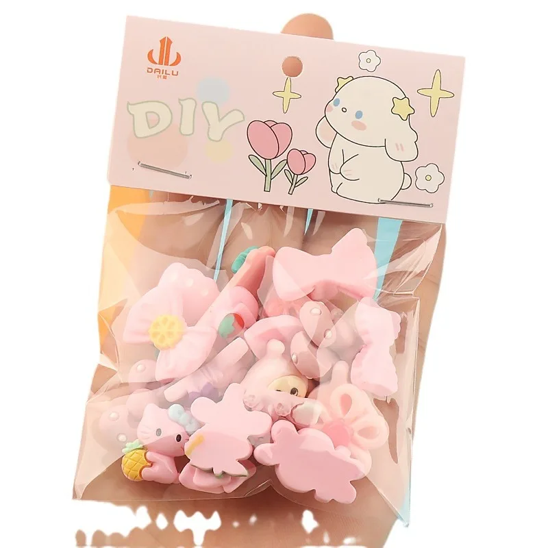 20pcs Cute Resin Accessories Decorative Cream Glue Popular Diy Material Bag Handicraft Shop Stall Foreign Trade Guka Set