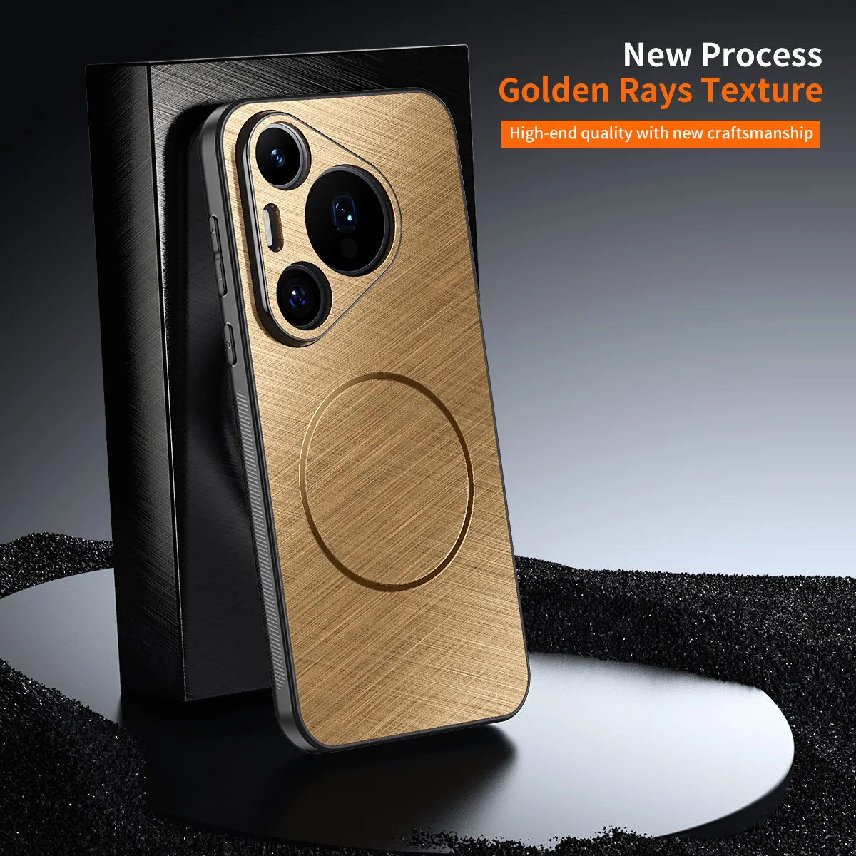 Luxury Gold Wire Textured Coil Magnetic Dropproof Phone Case