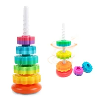 Stacking Toy for Kids Spinning Rainbow Gears Toddler Montessori Educational Sensory Toy Motor Skills Stacking Tower Kids Gifts 1