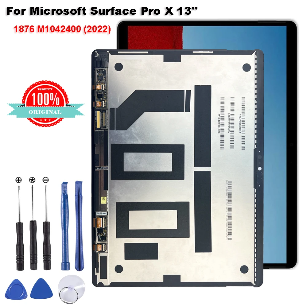 Lcd Originale Da 13 "Per Microsoft Surface Pro X 1876 Display Lcd Touch Screen Digitizer Assembly Per Surface Pro X Lcd M1042400