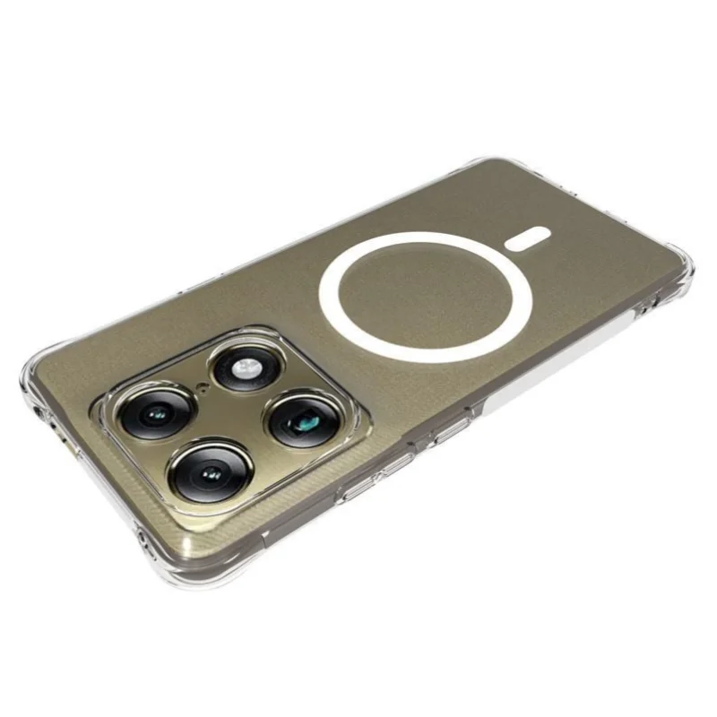 Magnetic Transparent Silicone Phone Case with Wireless Charging Support