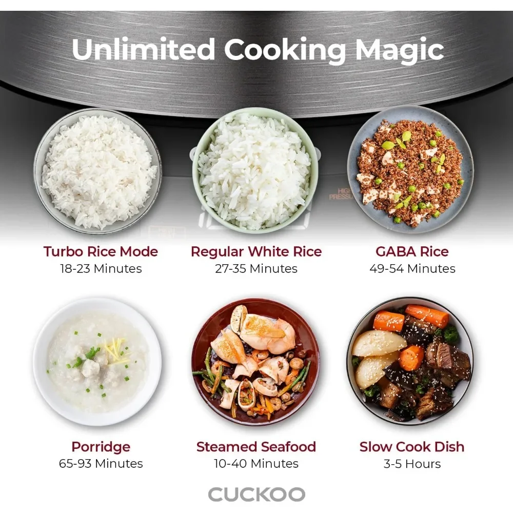 09FB 6-Cup (Uncooked) / 12-Cup (Cooked) Twin Pressure Rice Cooker & Warmer with Nonstick Inner Pot, 14 Menu Optio
