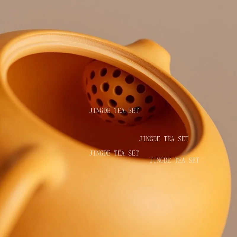 Golden Section Clay Teapot Household Zisha Xishi Teapot Chinese Style Large Capacity Teapot Painting Silver Kung Fu Tea Set