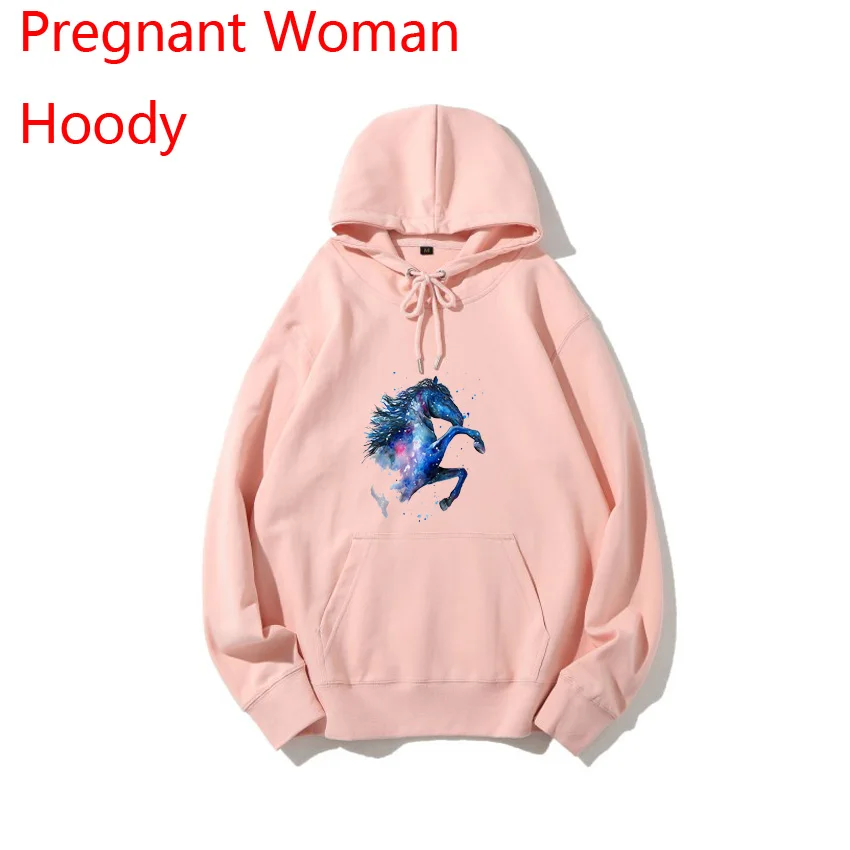 

Pregnant Woman Hoody Spring Autumn Maternity Women Hoodie Funny Customized Horses Print Customize Your Photo Idea Cool DIY