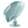 otus leaf Shape Soap Box Bathroom Accessories Tray Creative Sucker Water-free Storage Box 5