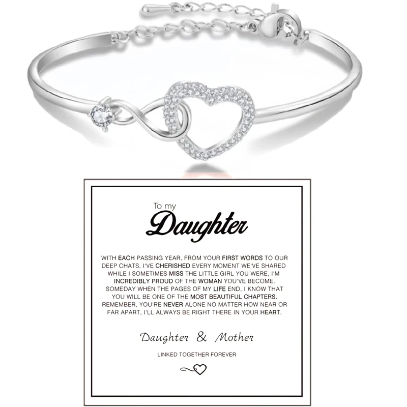 F.ZENI bracciale da donna in argento sterling 925 bracciale infinito con brillanti zirconi amore per sempre bracciali per donna regalo gioielli per ragazze con confezione regalo