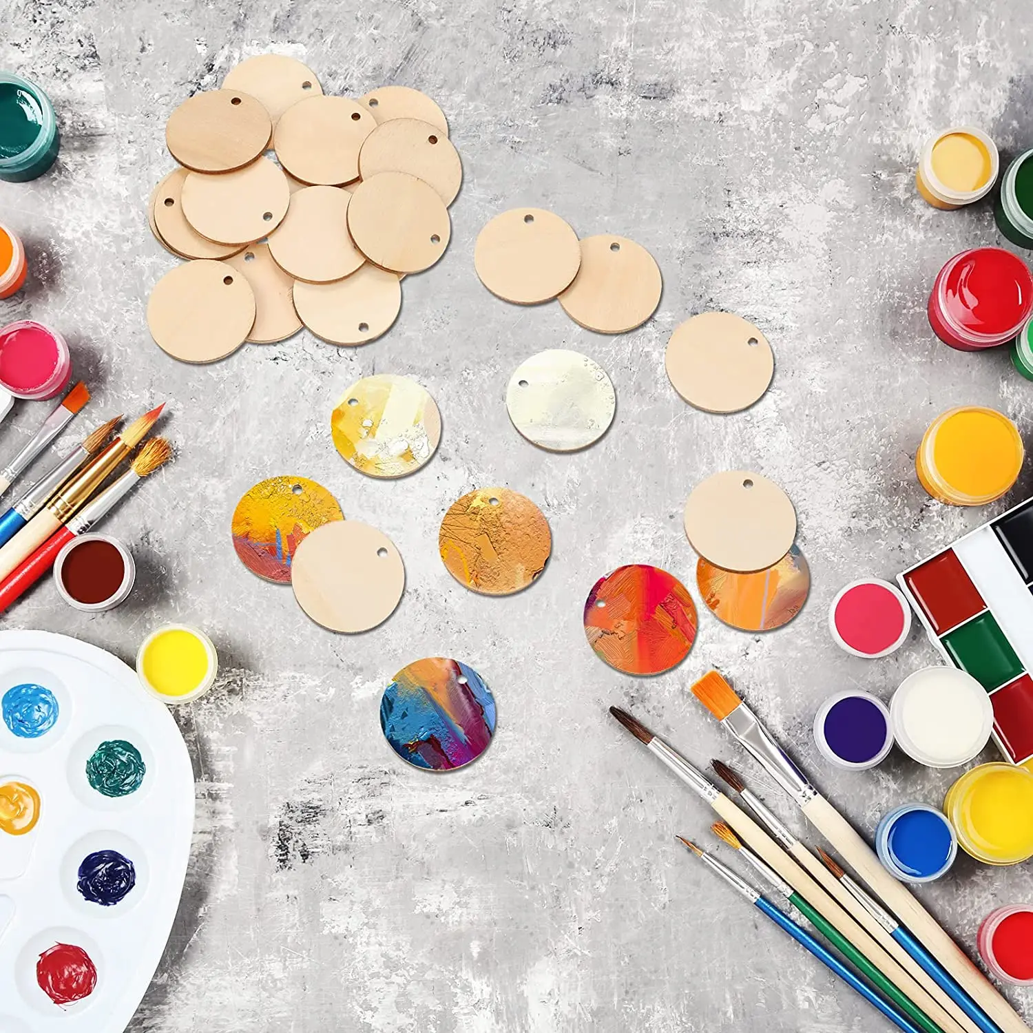 Natural Round Wood Slices 5