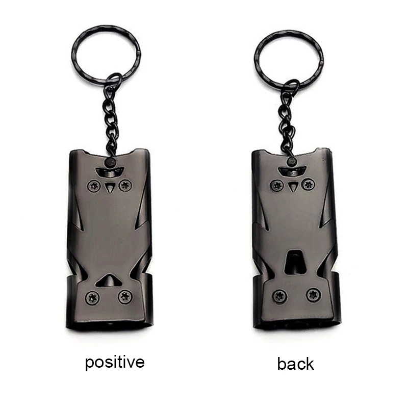 Portable Outdoor Whistle 180 High Decibels Triple Pipe Aluminum Alloy Stainless Camping Hiking Survival Cheerleading Whistle