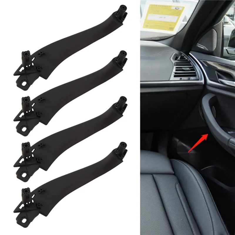 

1 Set 4Pcs Car Interior Door Armrest Cover Trim Replacement For X3 X4 G08 2018-2021 Door Pull Handle