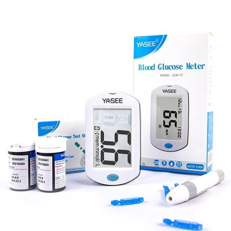 YASEE 50 Test Strips Lancet Kit Blood Glucose Meter Accessories