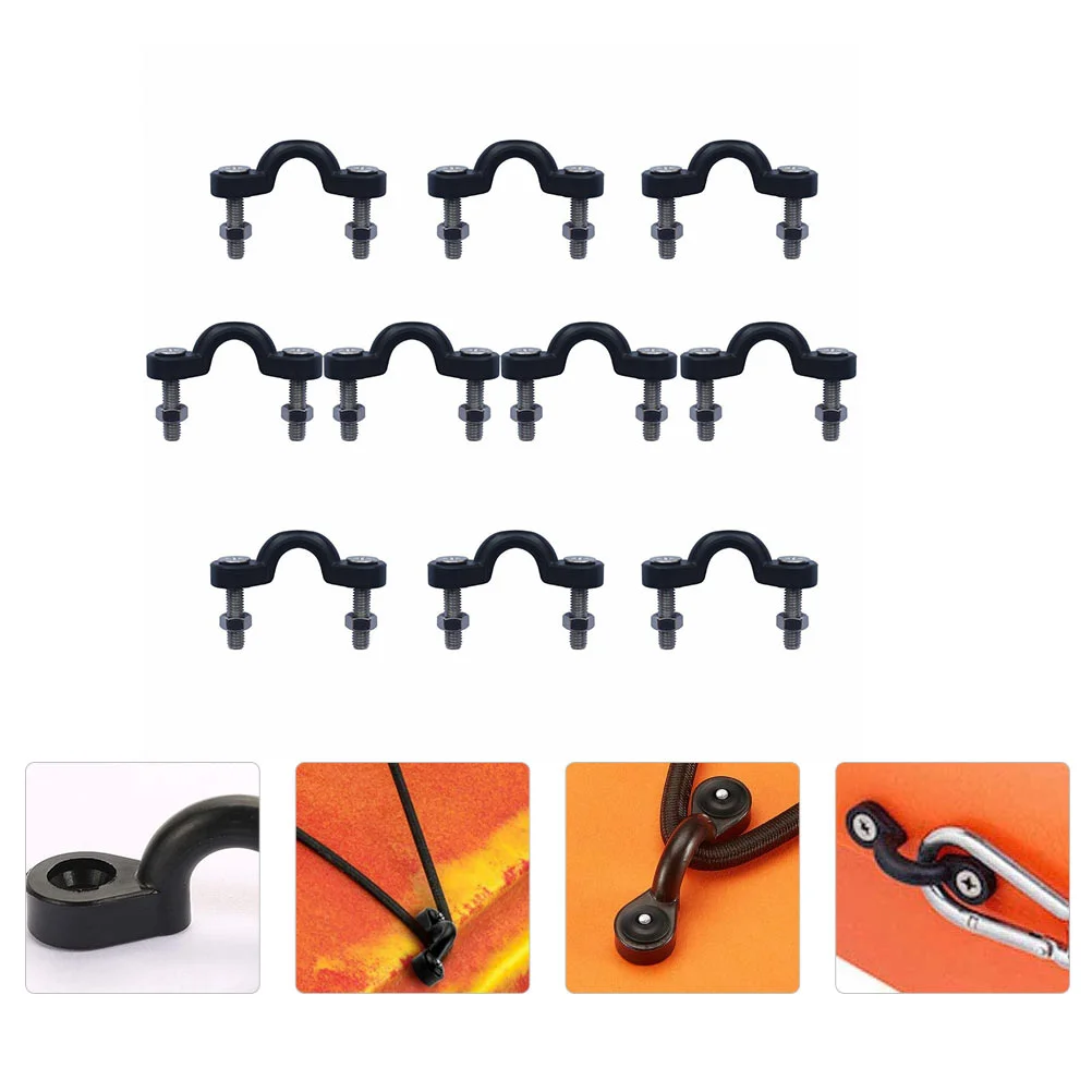 

50 Pcs Handle Buckle Kayak Deck Fixate Rivets Replacement Accessories Nylon Bungee Loop Tie Down Pad Eye Eyes Kit The Cross