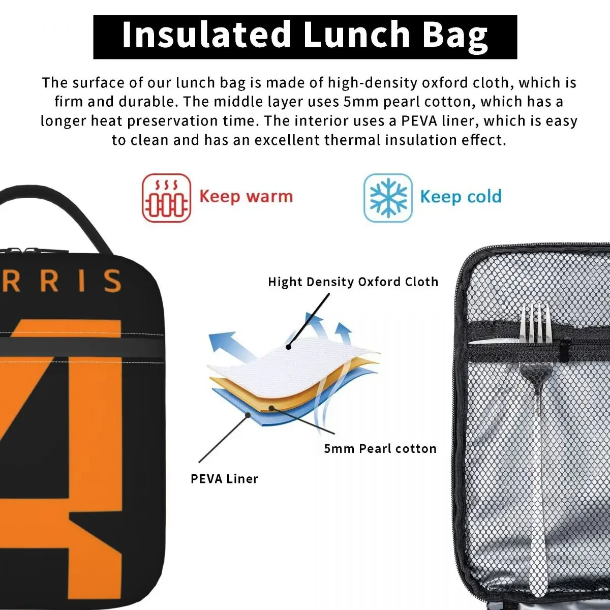 Lando Norris Insulated Lunch Bag Food Container Bags Portable Cooler Thermal Lunch Boxes for School Office