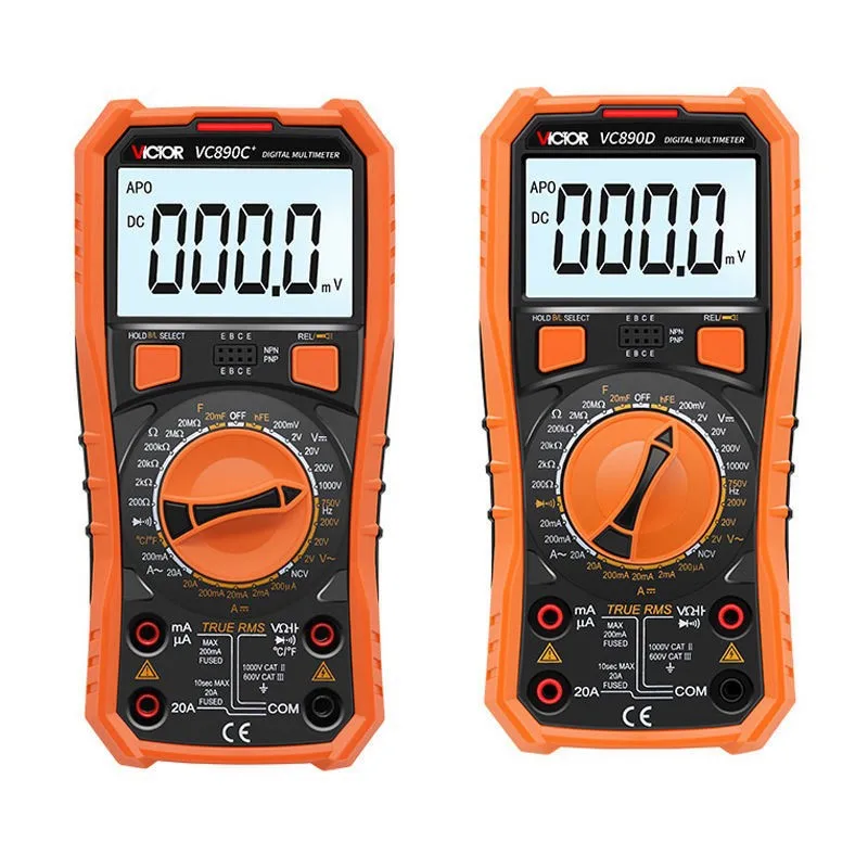 

Multimeter VC890D /VC890C+Digital Multi Meter High Precision Electrician Smart Universal Meter Capacitor Anti Burn